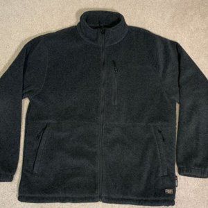 Cabela's Polartec Heavy Fleece Full Zip Jacket Black XL